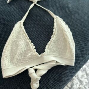 Elegant Cream Knit Bralette